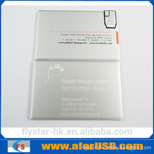 USB business card flash memory, full color printing card usb drive, metal card flash drive